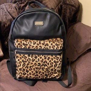 Small Black & Cheetah print backpack